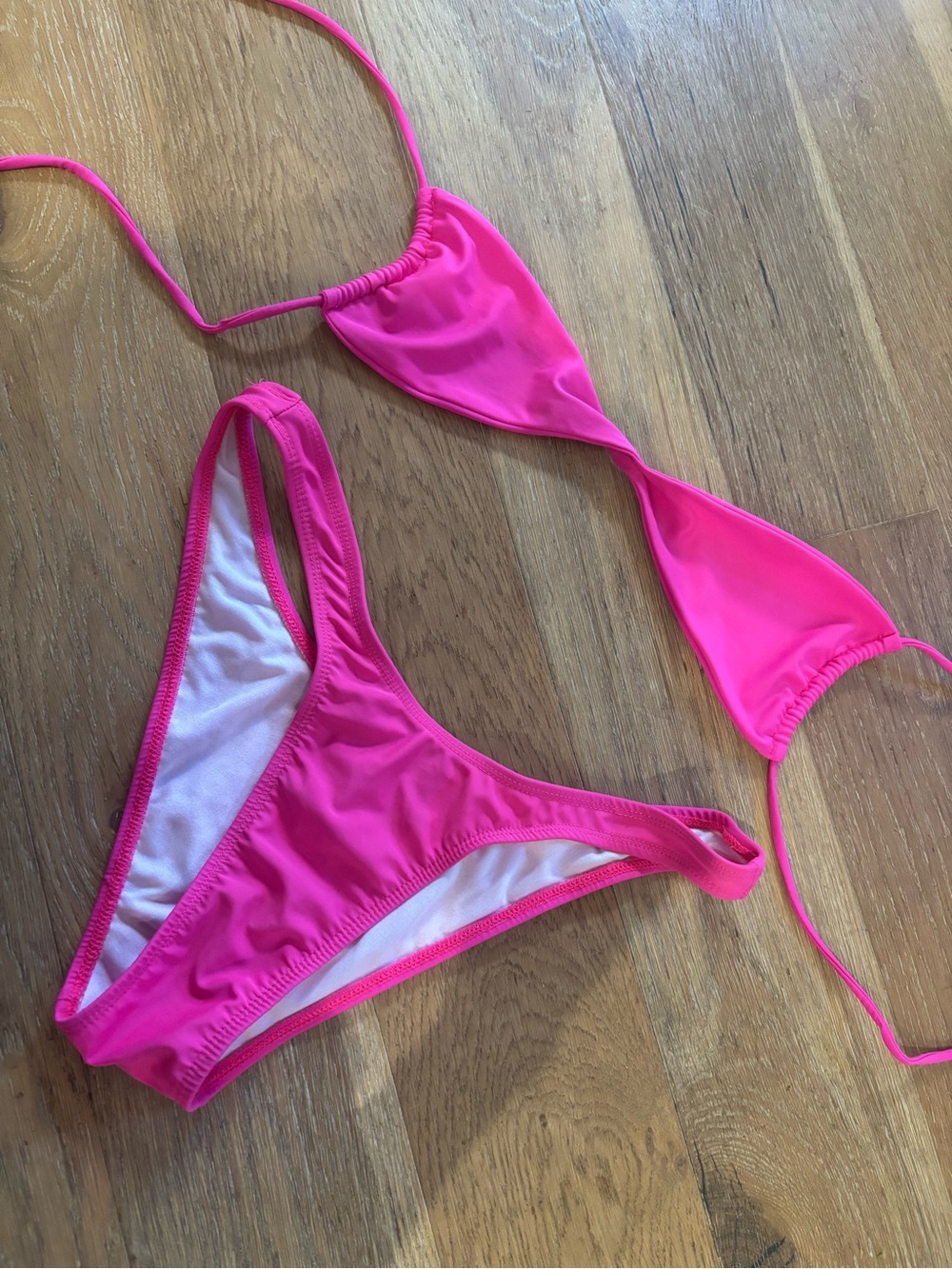 Source Unknown Neon Pink String Bikini Two-Piece